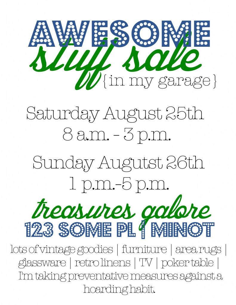 Garage Sale Tips &amp; Flyers {and how to make a big image ...