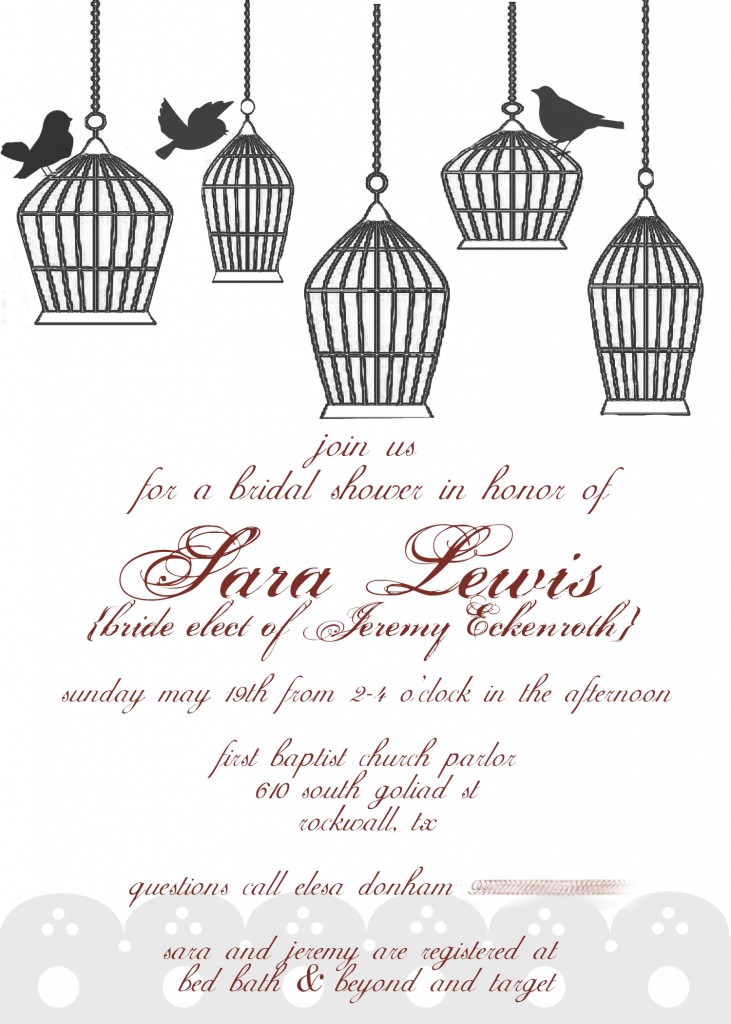 Vintage Bird Cage Bridal Shower design