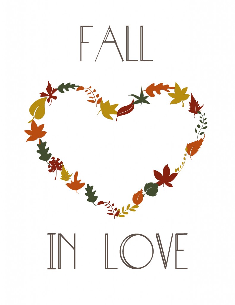 fall in love printable