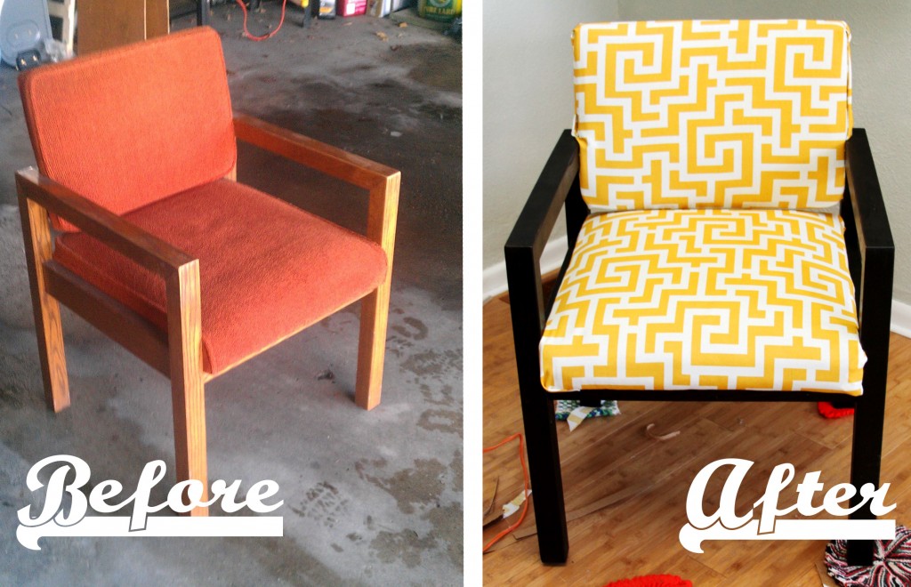 before and after chair