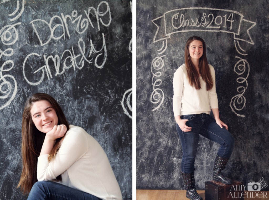 Minot Chalkboard Senior Session