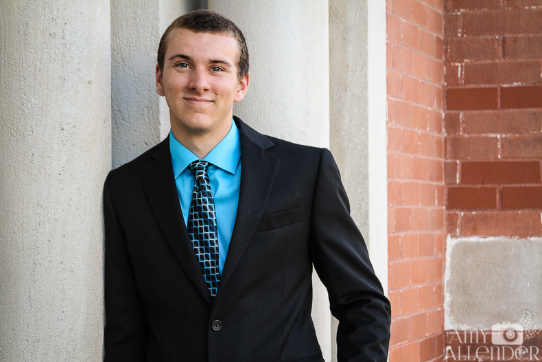 formal senior portrait