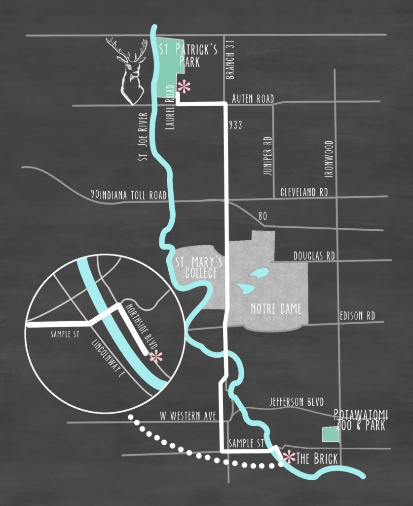 chalkboard wedding map