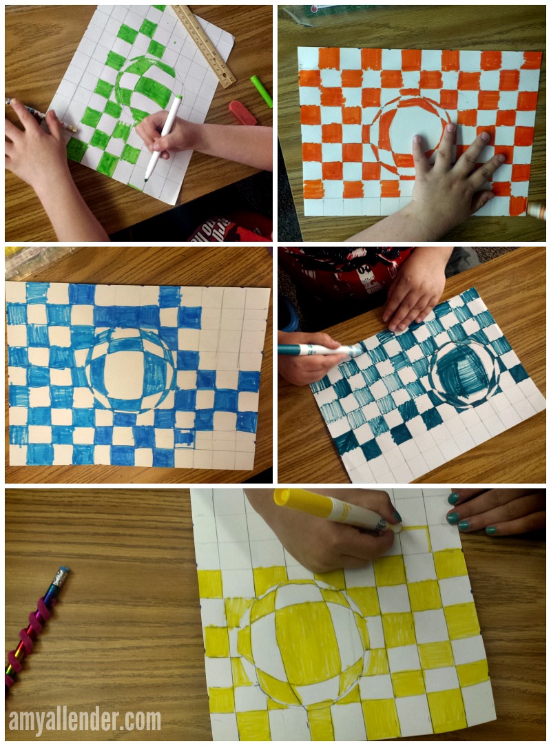 optical illusions art for kids