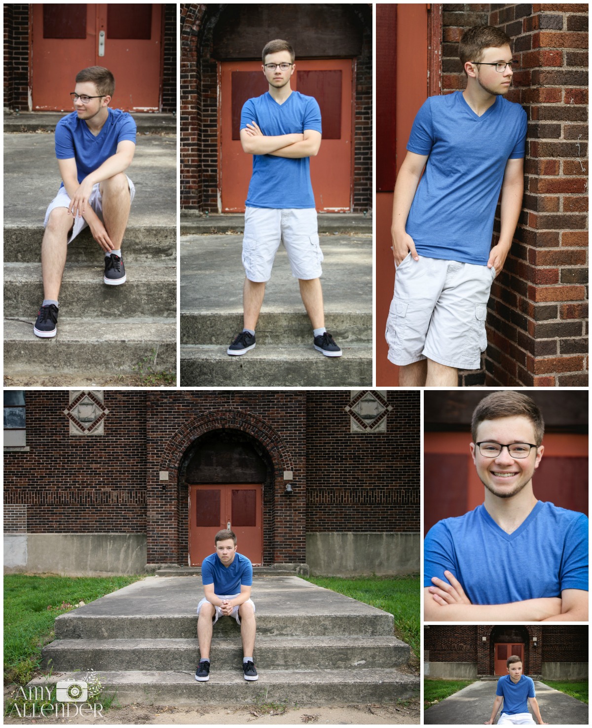 boy senior poses