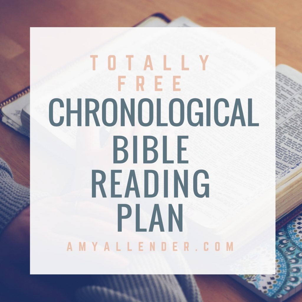 Chronological Bible Reading Plan Chart