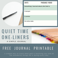 Free Quiet Time Journal | Simple and Easy