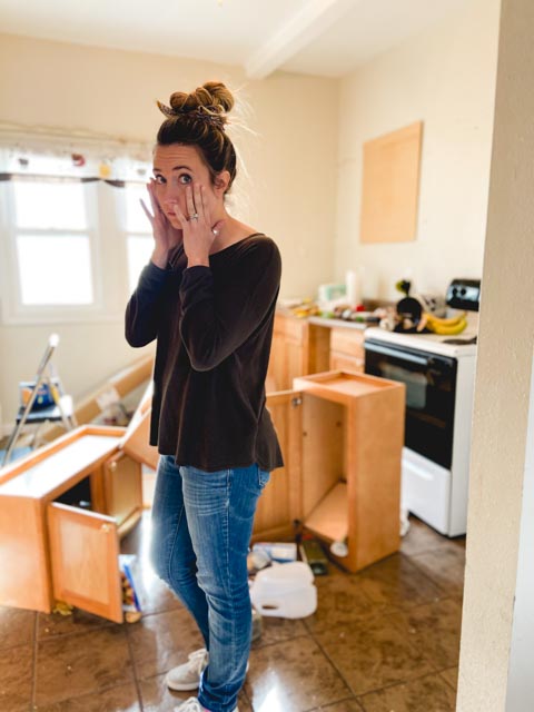 when the cabinets fell off the wall